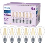 Philips LED 9290018150 LED En.trieda 2021 E (A - G) E27 klasická žiarovka 7 W = 60 W neutrálna biela (Ø x d) 60 mm x 106 mm vlákno 6 ks; 9290018150