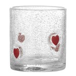 Bloomingville Pohár na vodu Debra Hearts 370 ml
