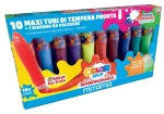 MITAMA 62864 / Temperové farby / sada 10 x 24 ml / jasné a neónové / so štetcom / superumývateľné (62864)
