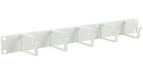 Lanview RAO100WH / Káblový organizér / 1U / 19" / 5 háčikov / biela (RAO100WH)