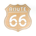 Veselá Stena Drevená nástenná dekorácia Route 66
