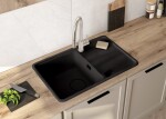 DEANTE DEANTE - Momi metallic graphite Granitový drez, 1-bowl with drainer ZKM_G113