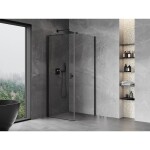 MEXEN/S - Mist-B sprchovací kút dvere krídlové 95 x 95, transparent, čierna 8A2T-095-095-70-00