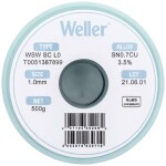 Weller WSW SC L0 spájkovací cín bez olova cievka Sn0,7Cu 500 g 1 mm; T0051387899