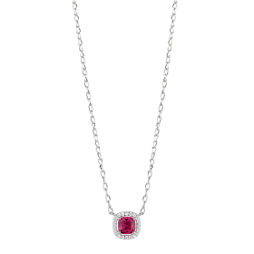 Brosway Elegantný strieborný náhrdelník Fancy Passion Ruby FPR132