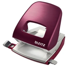 Leitz NeXXt STYLE 5006 granátovo červená / Stolný dierovač / kov / až 30 listov / A5 / 10 rokov záruka (50060028)