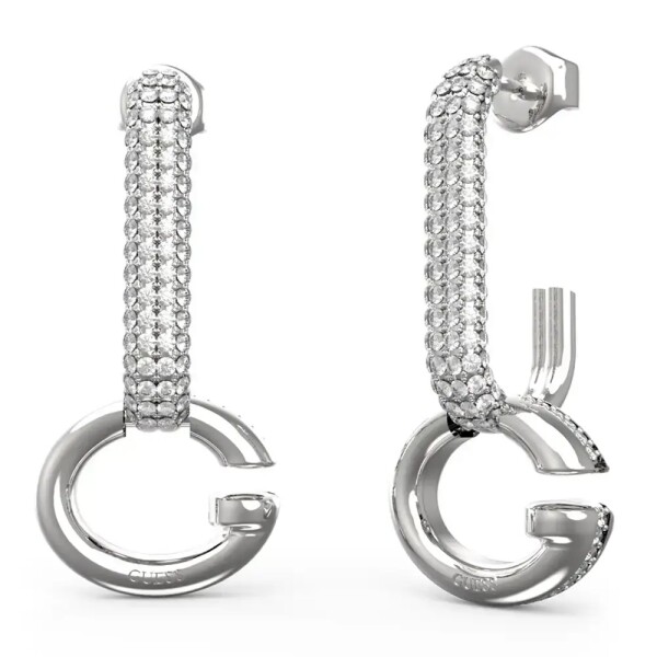 Guess Módne oceľové visiace náušnice Oh My G JUBE04520JWRHT/U