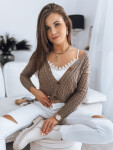 Dámsky sveter RIGLA MY1637 hnedý - FashionStreet S/M