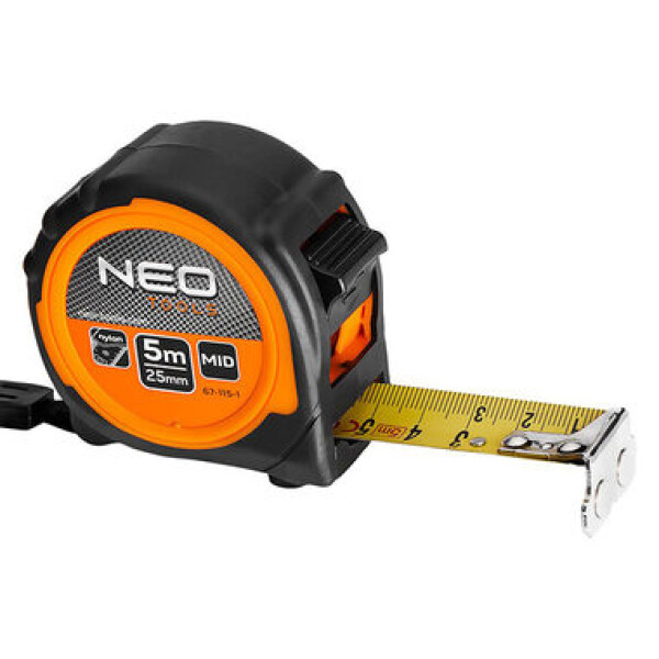 Neo Tools 67-115-1 / Meter zvinovací 5 m / Magnetický / Šírka pásky: 25 mm (67-115-1)