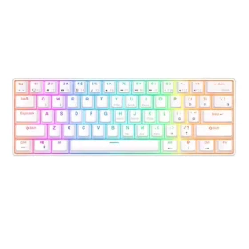 Royal Kludge RK61 RGB hnedé spínače biela / Bezdrôtová klávesnica / mechanická / BT USB / US Layout (RK61-3)