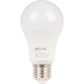 Retlux RLL 600 A60 E27 bulb 7W / 950 lm / 3000K - teplá biela / D (8590669362400)