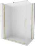 MEXEN/S - Velár sprchovací kút, posuvné dvere 150 x 85, dekor, zlato kartáčovaná 871-150-085-31-55