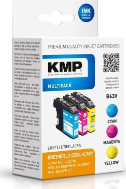 KMP KMP TRIPLE PACK B63V - 3er-Pack - 11.8 ml - Farbe (Cyan, Magenta, Gelb) - kompatibel - Tintenpatrone - fur Brother DCP-J4120, MFC-J4420, J4620, J5320, J5620, J5625, J5720, Business Smart MFC-J4420