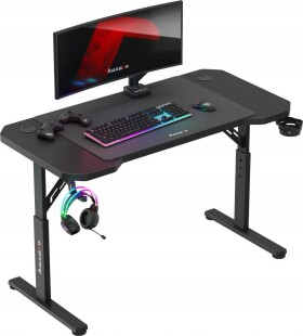 Huzaro Biurko Gamingowe Z Regulowaną Wysokością Hero 2.6 Black + Podkładka