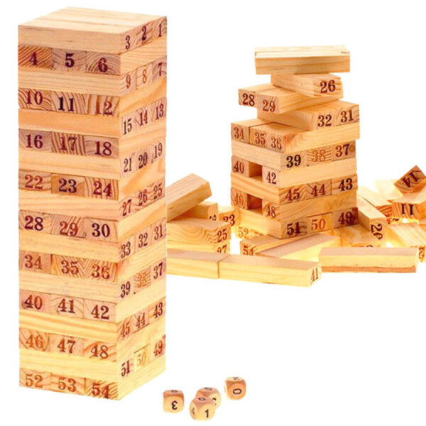 Mamido Drevené kocky JENGA KÝVAJÚCE SA VEŽA GR0189