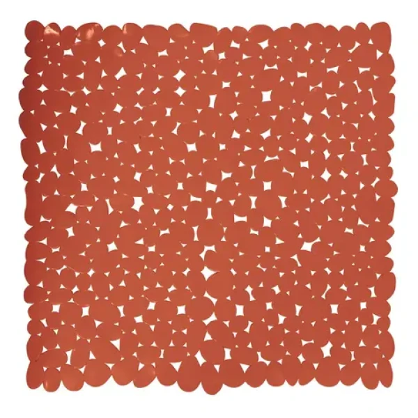MSV GALETS protišmyková podložka do sprchy terakota / PVC / 53 x 53 cm