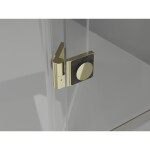 MEXEN/S - Lunar Duo sprchovací kút dvere krídlové pravá 115 x 100, transparent, zlato 834-115P-100L-50-00