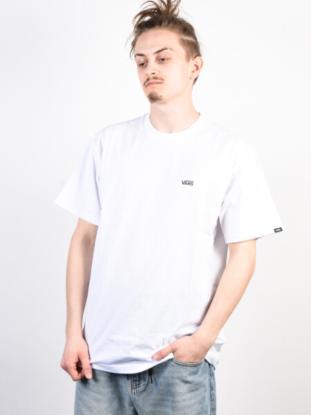 Vans LEFT CHEST LOGO white/black pánske tričko s krátkym rukávom - XXL