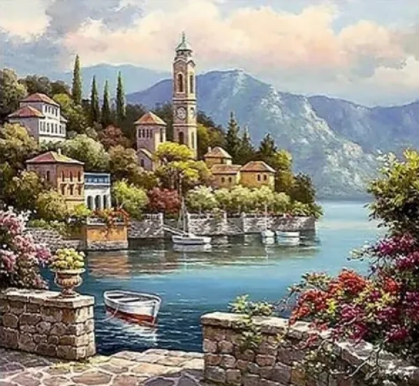 Diamantové maľovanie - Talianske pobrežie