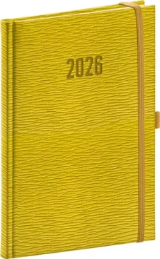 NOTIQUE Týždenný diár Rivoli 2026 žltozelený / 15 x 21 cm (PGD-TA5RI-6007)