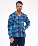 Cornette pyžamo 114/82 dlhé/r 3XL-5XL pánske bez zipsu tmavě modrá 3xl