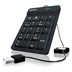 Keysonic ACK-118BK čierna / Numerická klávesnica / Silikónová / USB / 18 kláves (22084)
