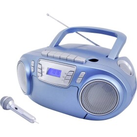 Soundmaster SCD5800BL CD-rádio FM USB, kazeta, rádioprehrávač vr. mikrofónu modrá; SCD5800BL