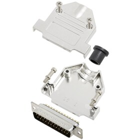 TRU COMPONENTS TCDTNT25MDBPK 7709600 sada D-SUB kolíkové lišty 180 ° Pólov: 25 spájkovaný 1 ks; 7709600