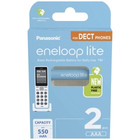 Eneloop eneloop lite DECT HR03 mikrotužkový akumulátor typu AAA Ni-MH 550 1.2 V 2 ks; 52361162 - Panasonic Eneloop Lite AAA 2ks 4LCCE/2BE