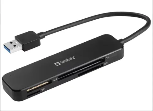 Sandberg USB 3.0 Pocket Card Reader čierna / čítačka pamäťových kariet / USB-A 3.0 / MicroSD amp; SD amp; MS amp; MMC (134-32)