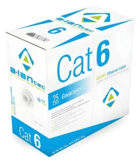 Inštalačný kábel U/UTP Cat6 305 m / Sieťový kábel / plný vodič / PVC plášť (KIU6LINKA305)