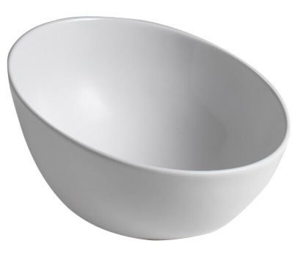 SAPHO - DOME OBLIQUO keramické umývadlo na dosku vysoké, Ø 44,5cm, biela WH031
