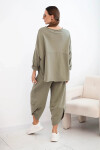 Bavlnená mikina + nohavice svetlej khaki farby UNI