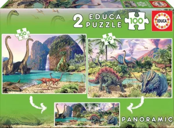 Educa Puzzle Panorama Dinosaurie svet