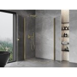 MEXEN/S - Mist-B Duo sprchovací kút dvere krídlové 90 x 70, transparent, zlato 8A2-090-070-50-00