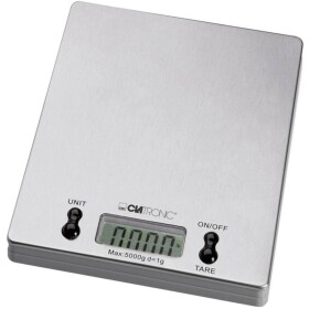 Clatronic KW 3367 kuchynská váha digitálna Max. váživosť=5 kg nerezová oceľ; KW 3367