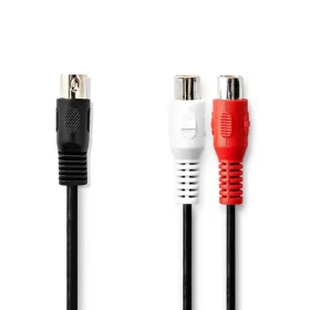 Nedis DIN Audio kábel DIN 5pinová (M) - 2x RCA (F) 0.20 m čierna (CAGL20250BK02)