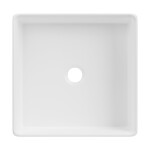 INVENA - Umývadlo na dosku Glamour Trend 36x36cm, ryhovaný štvorec, biely lesk CE-63-K01-L