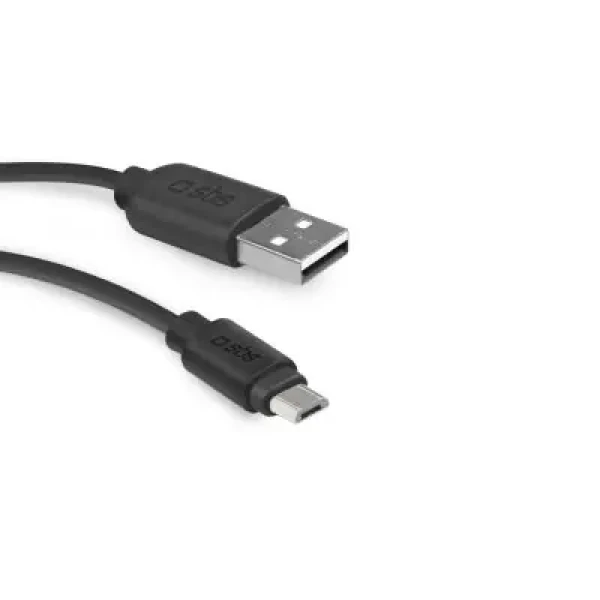 SBS Dátový kábel USB - microUSB 2m čierna (8018417233425)