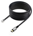 StarTech adaptér USB-C na RJ9 čierna / Adaptér / 1,8 m / Realtek ALC5686 (UR9-HEADSET-ADAPTER)