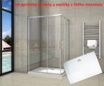 H K - Sprchový kút obdĺžnikový, SIMPLE 90x76 cm L / P variant, rohový vstup vrátane sprchovej vaničky z liateho mramoru SE-SIMPLE9076 / THOR-9076