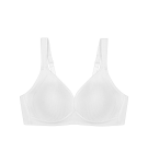 Triumph - Modern Soft+Cotton: pruhovaná bavlnená podprsenka bez kostice Triumph WHITE 95C