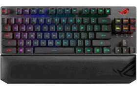 ASUS ROG Strix Scope RX TKL WD (FR) čierna / Herná klávesnica / USB-A+BT 5.2+RF 2.4GHz / ROG RX RED / RGB / FR layout (90MP02J0-BKFA00)