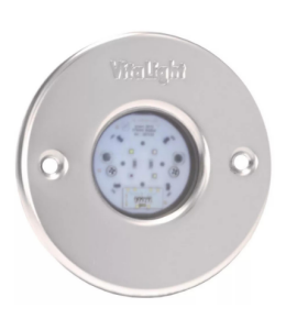 LED Svetlo Hugo Lahme - RGBW farebné; 24 V; 4 LED, Ø 110 mm, červený bronz - odolná voči slanej vode, pre fóliové, a betónové bazény