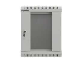 Lanberg WF11-3306-10S sivá / Nástenný rack / 10" / 6U / 300×300 mm / sklenené dvere / flat pack (WF11-3306-10S)