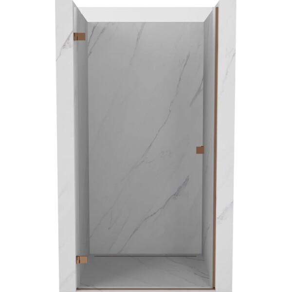 MEXEN/S - Lunar-B sprchové dvere krídlové ľavé 95, transparent, ružové zlato 832-095-000-60-00-L