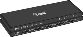 Equip HDMI Splitter 2.0 4 Port Ultra Slim 4K/60Hz schwarz