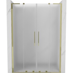 MEXEN/S - Velar L Duo posuvné sprchové dvere 140, dekor, zlatá 871-140-003-32-50