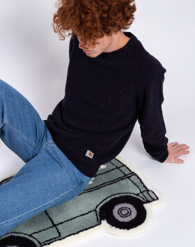 Carhartt WIP Anglistic Sweater Speckled Dark Navy M