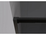 CERANO - Sprchové posuvné dvere Lantono Ľ/P - 8 mm - Soft-Close - čierna matná, grafitové sklo - 150x195 CER-8050BD7240